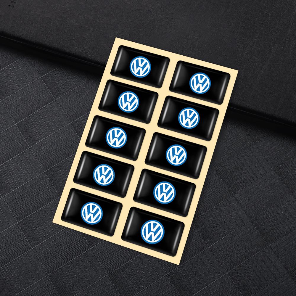 10/20PCS 3D mm19 Epoxy Styling Car Badge Decoration Sticker Decal for Volkswagen VW R Line R32 Touareg Passat Polo 4 Motion MTM