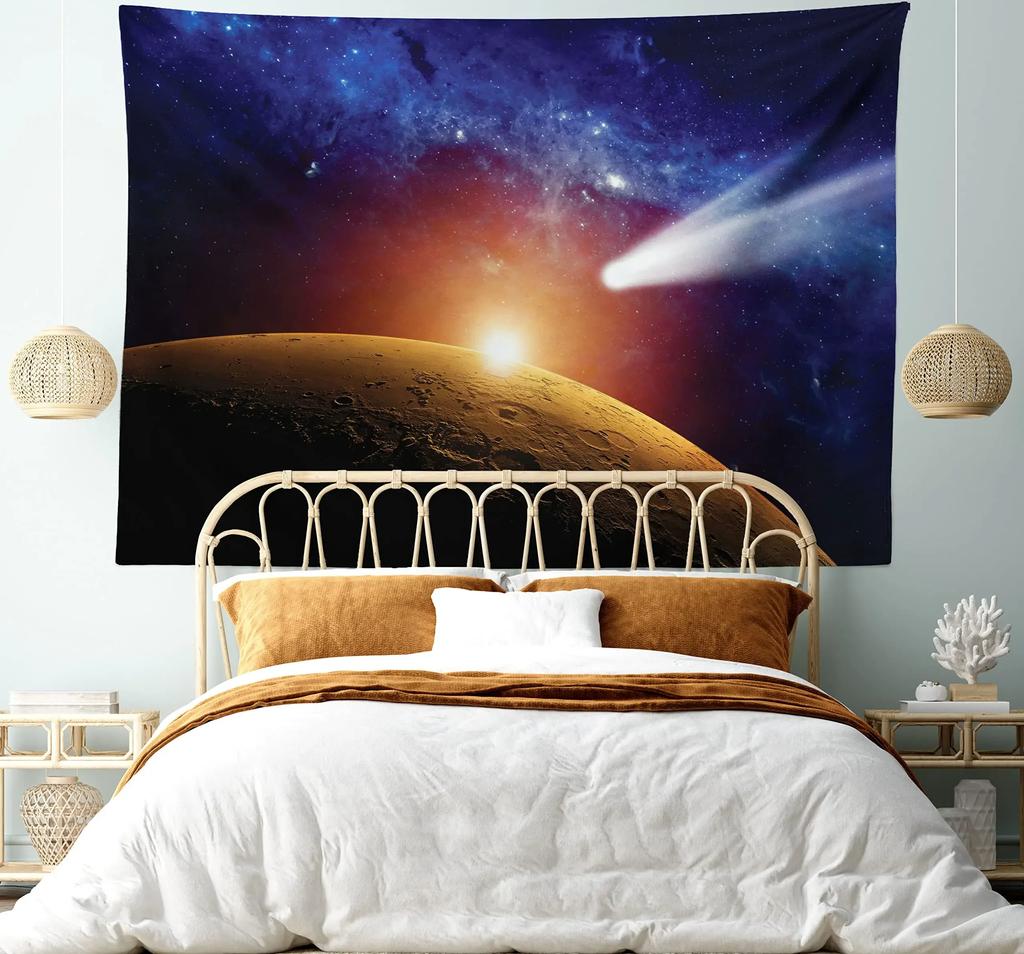 VIKAMA Dream Universe Tapestry Extraterrestrial Mountains And Lakes Scenery Tapestry Decorative For Living Room Sofa Background