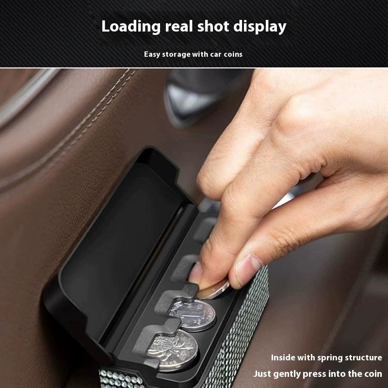 Новый держатель для монет для автомобиля с бриллиантами - Креативная противоскользящая мини-копилка
