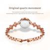Ladies' Light Luxury Fashion Watch Full Diamond Inlaid Petal Shaped Dial Valentine's Day Gift Creative Quartz Watch