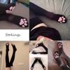 BEA Thigh High Socks Pink Thigh High Socks Cute Cat Paw Pad Socks