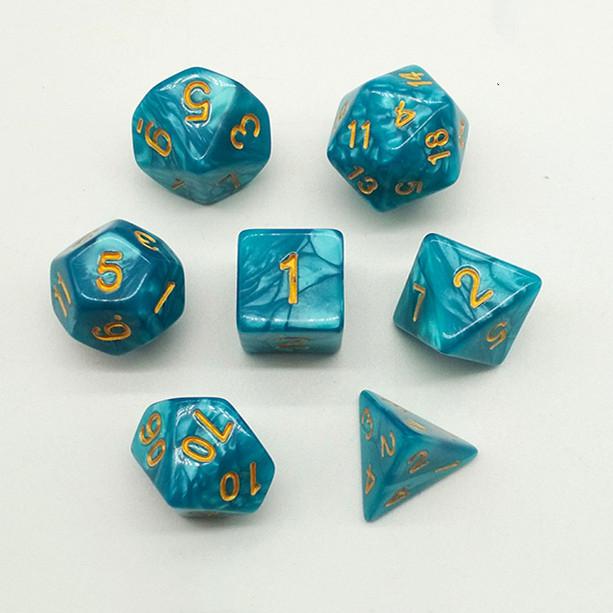 7 шт./лот, многогранные игральные кости из смолы D&D D4 D6 D8 D10 D% D12 D20, многогранные игральные кости TRPG, настольные игры