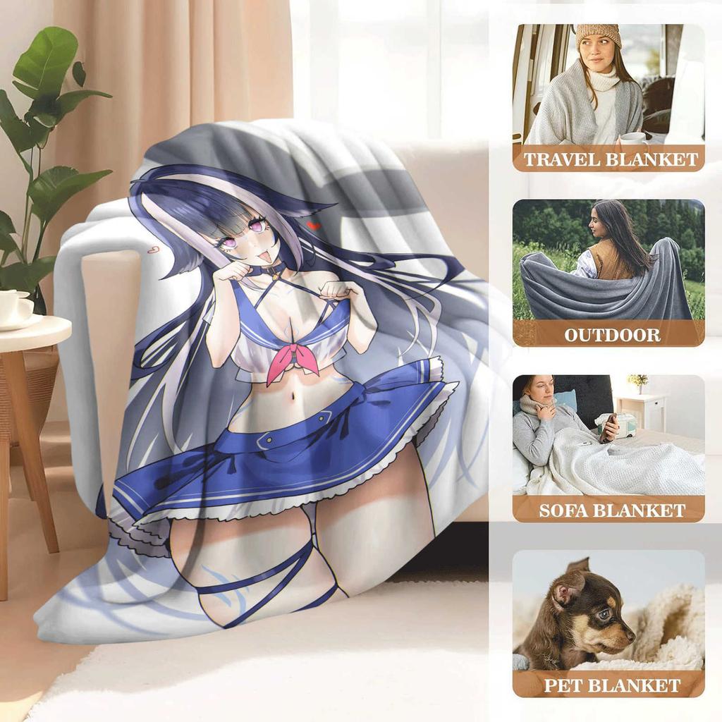 Мультяшный VTuber Shylily Фланелевое одеяло Покрытие Тепло Мягкость Аниме-одеяло Многофункциональный Декор Дом Универсальные одеяла