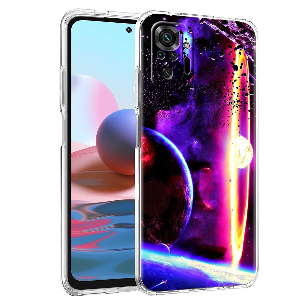 Чехол для телефона Xiaomi Poco X3 NFC M3 F3 Redmi Note 9S 9 8 10 Pro 7 8T 9C 9A 8A K40, прозрачный чехол, красочная космическая галактика Вселенная