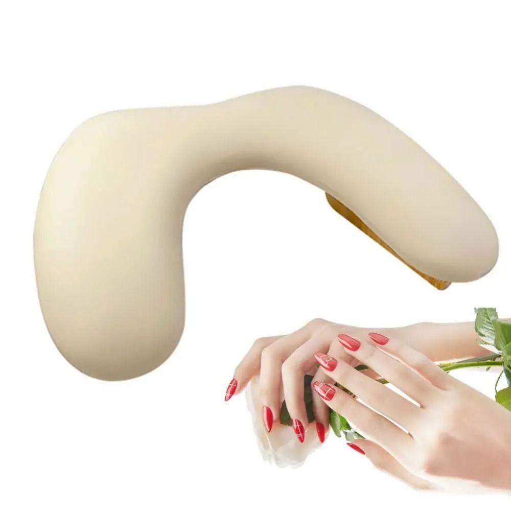 U-shaped Foldable Nail Pillow Wooden Base Manicure Hand Pillow Nail Accessories