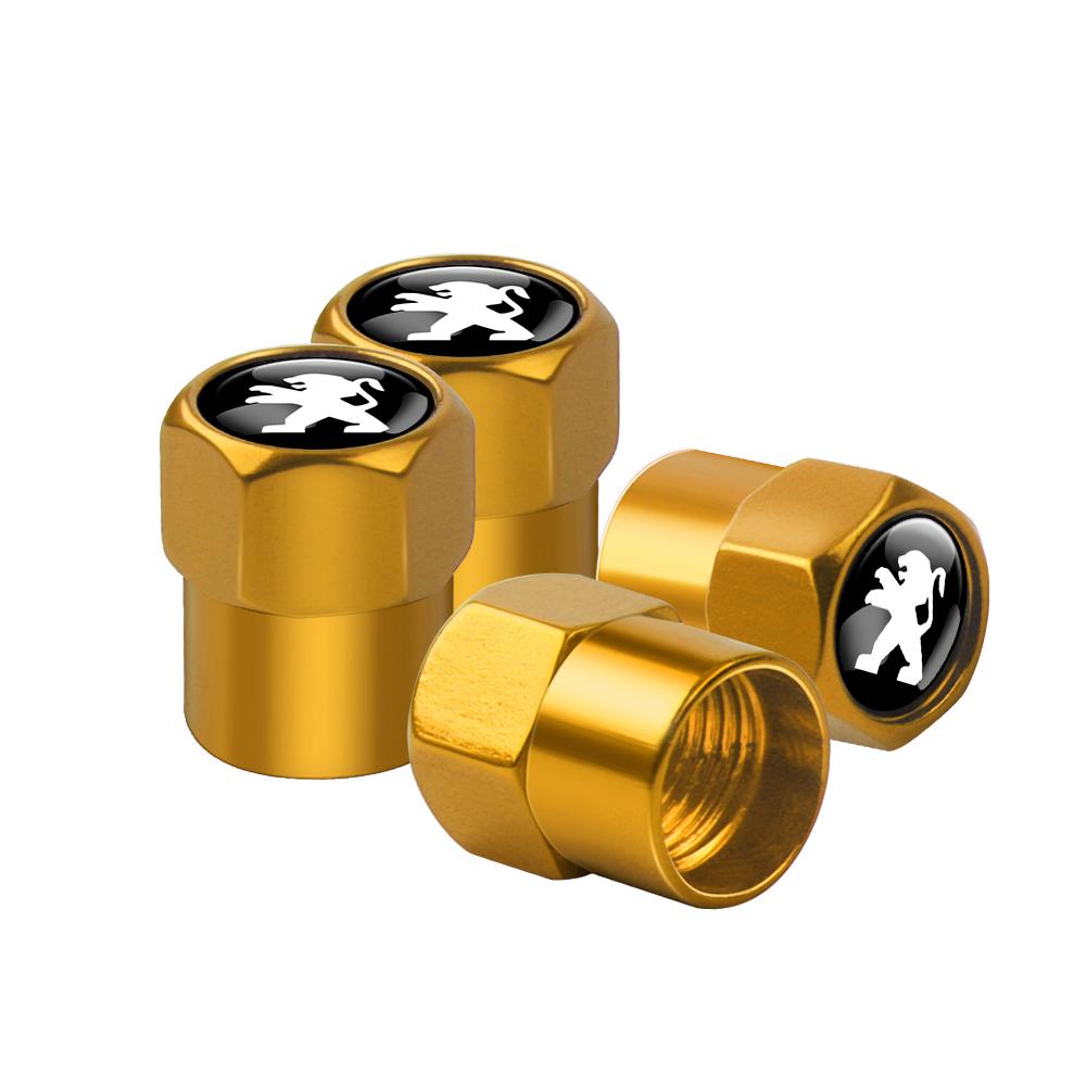 2026 Hot Car Sticker For Peugeot 207 3008 206 208 308 307 407 508 2008 5008 Aluminum Metal Car Tire Valve Cover Car Badge Nylon