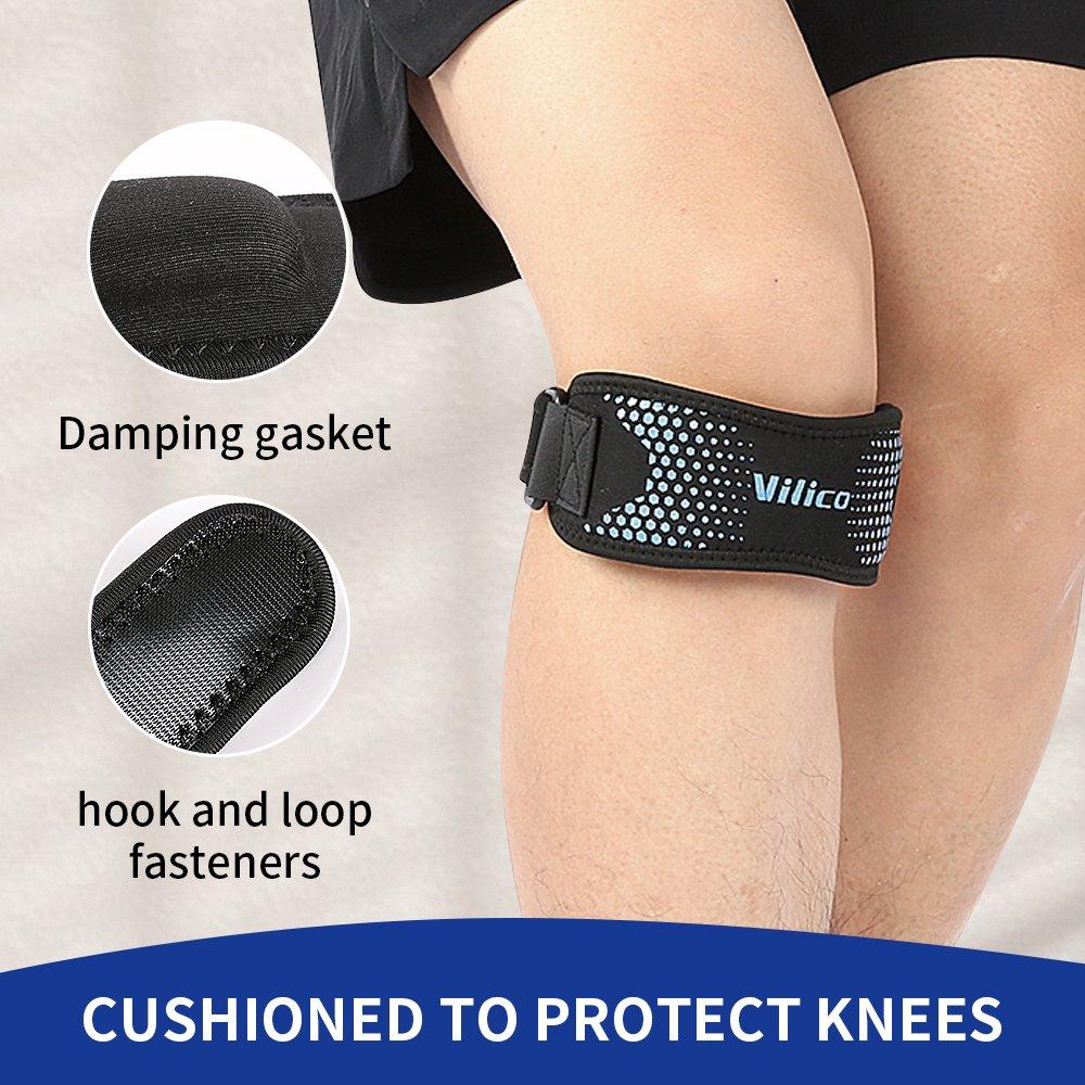 Patella Knee Strap Adjustable Knee Brace Patellar Tendon Stabilizer Support Band For Soccer Basketball Running Jumper Gym Squat