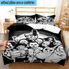 3PCS Horror Movie Icons 3pcs Bedding,Including 3PCS Duvet Cover And 2pcs Pillowcases Perfect for Christmas,Ideal for Bedroom, Dormitory