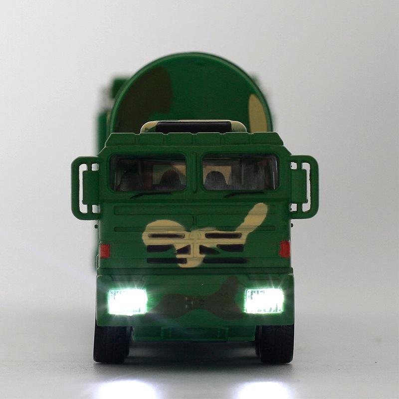 Масштаб 1/64, китайская ракета-пусковая машина для межконтинентальной ракеты DF-31A, литая под давлением модель игрушки, автомобиль со звуком и светом для детей, коллекция для малышей