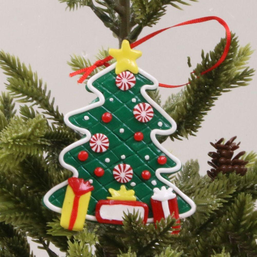 Мультфильм Пряничный человечек Рождественские подвески Мягкая глина Рождественская елка Украшение Фестиваль