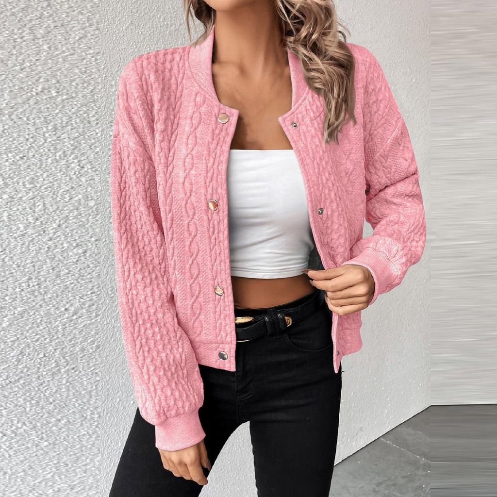 Женские повседневные куртки с длинным рукавом и воротником-стойкой спереди, верхняя одежда, пальто