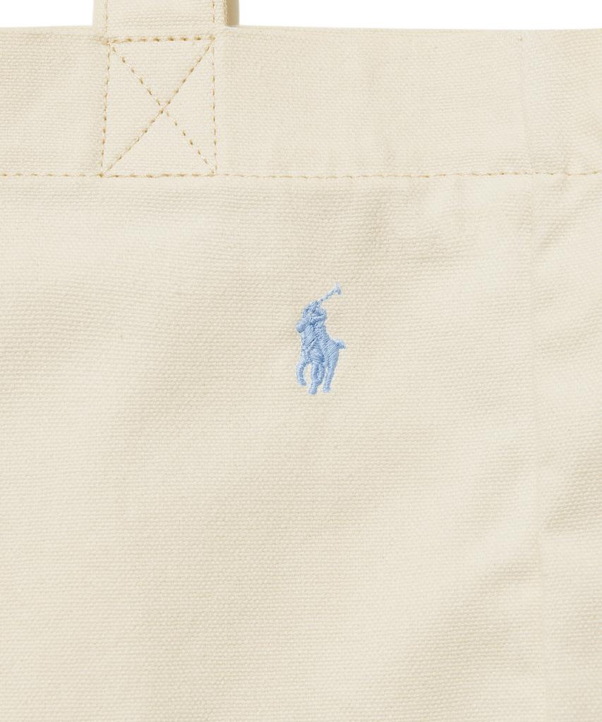 Сумка-шоппер из канваса Polo Ralph Lauren - Бежевая