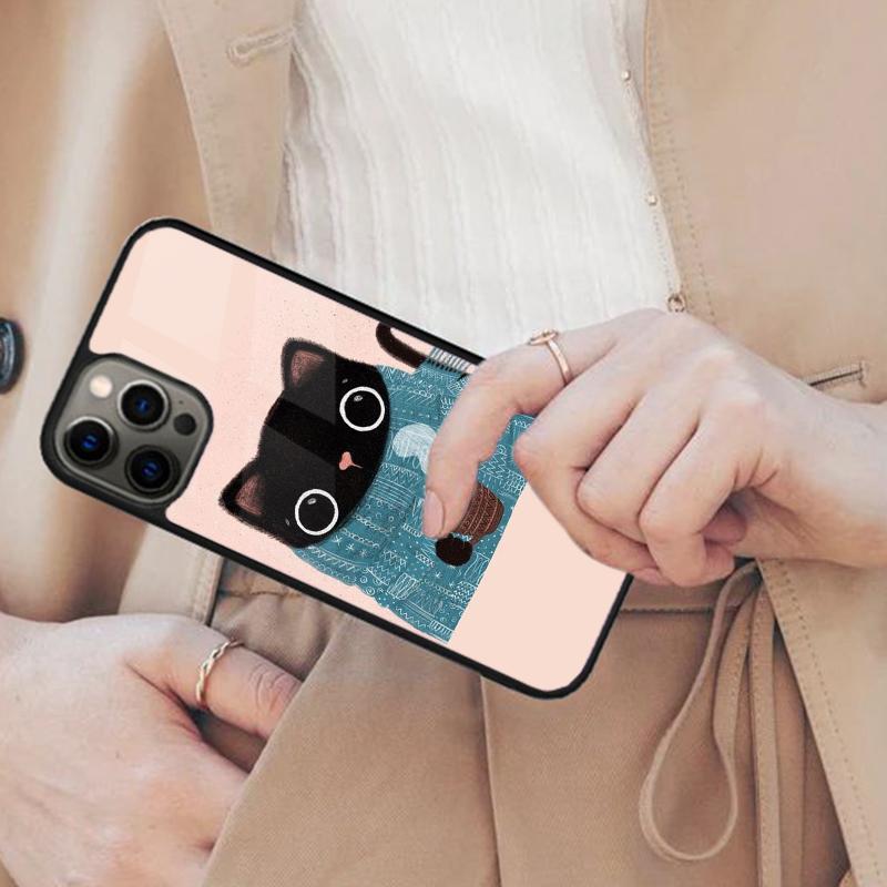 Cartoon Cute Cat Magnetic Phone Case For APPLE iPhone 17 Air 16 14 13 12 Pro Max 15 Plus Wireless Charge With MagSafe Cover