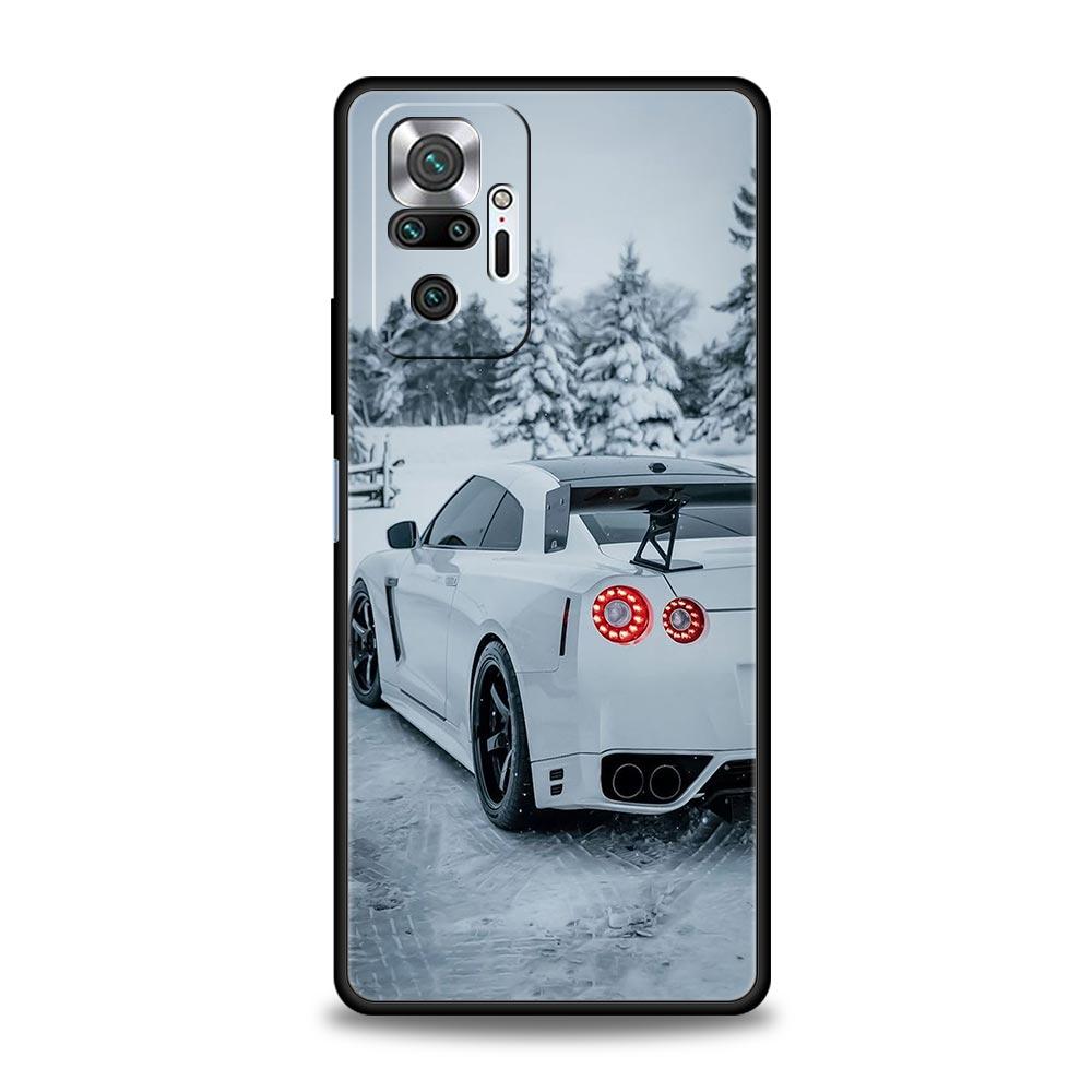 Сине-красный чехол для телефона JDM Sport Car для Xiaomi Redmi Note 14 13 5G 10 11 12 Pro Plus 4G 14C 13C 12C 10C Черная крышка