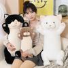 Hot Soft Cute Cat Pillow Plush Doll Filled Animal Pillow Black Cats Plush Toy Nap Sleep Pillow Leg  Office Chair Home Decor