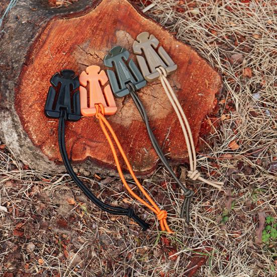 2Pcs Hanging Buckle Backpack Tactical Gear Clip Durable Lightweight Elastic Rope Buckle for Outdoor Camping