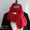 Осень и зима 2025 Новая корейская версия стиль Инг однотонный шарф студенческий теплый вязаный универсальный парный шарф для альпинизма