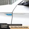 BGS1 2Pcs Metal Car Sticker Dacia Emblem Fender Blade Styling Badge Decal For Dacia Spring Sandero Stepway Dokker Lodgy Jogger Duster