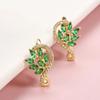 Marquise Green Cz Hoop Earrings For Women Luxury Leaf Design Wedding Party Fashion Jewelry