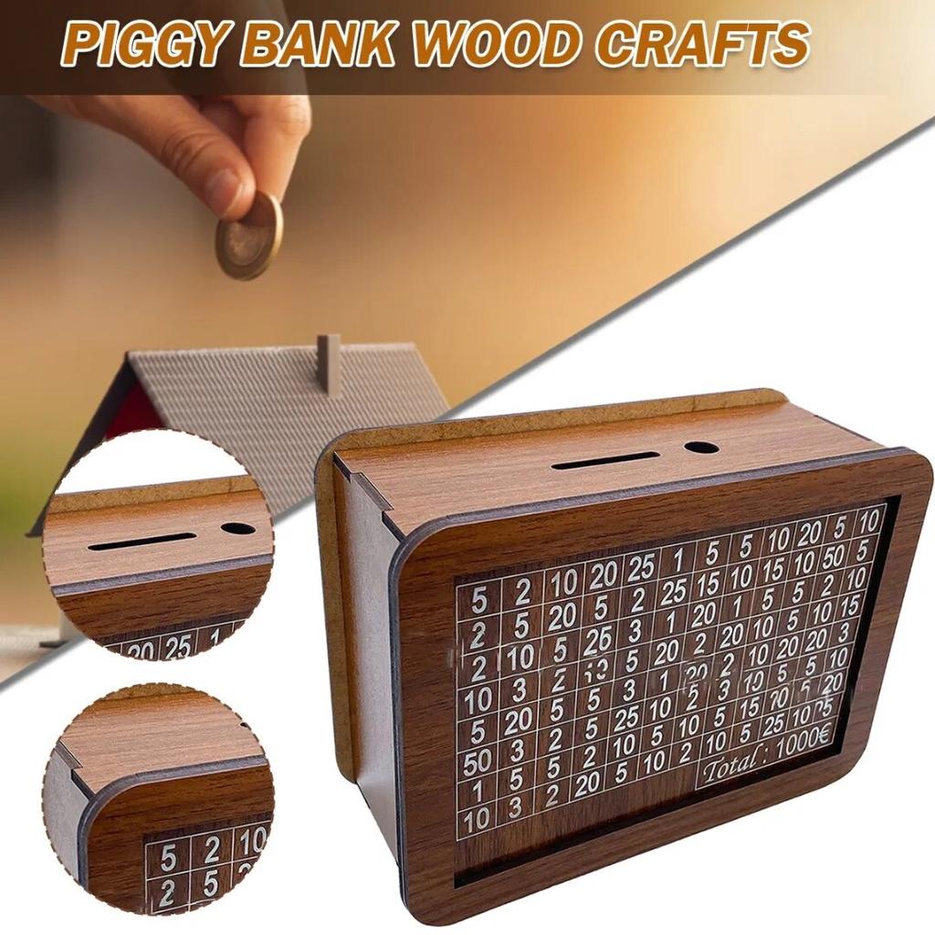 Денежный банк, деревянная копилка для экономии денег для детей, взрослых, детский сберегательный целевой инструмент, копилка со счетчиком