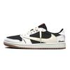 X Travis Scott Air Jordan 1 Амортизация Устойчивость к истиранию Низкие Винтажные Баскетбольные Кроссовки Унисекс Белый DZ4137-700(Команда1803-3)
