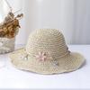 Солнечная шляпа цветочная мода Стиль панама Многоцветная Складная Солнечная Вязаная Крючком Шляпа Для Пляжа, Путешествий И Отпуска ручная работа соломенная шляпа