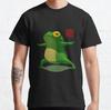 Yoga Frog Warrior Two Pose Retro Vintage Gift Classic T-Shirt S-3XL