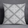 Gray Low White Flower Pattern Home Decoration Pillowcase Square Pillowcase Home Office Decoration Cushion Cover