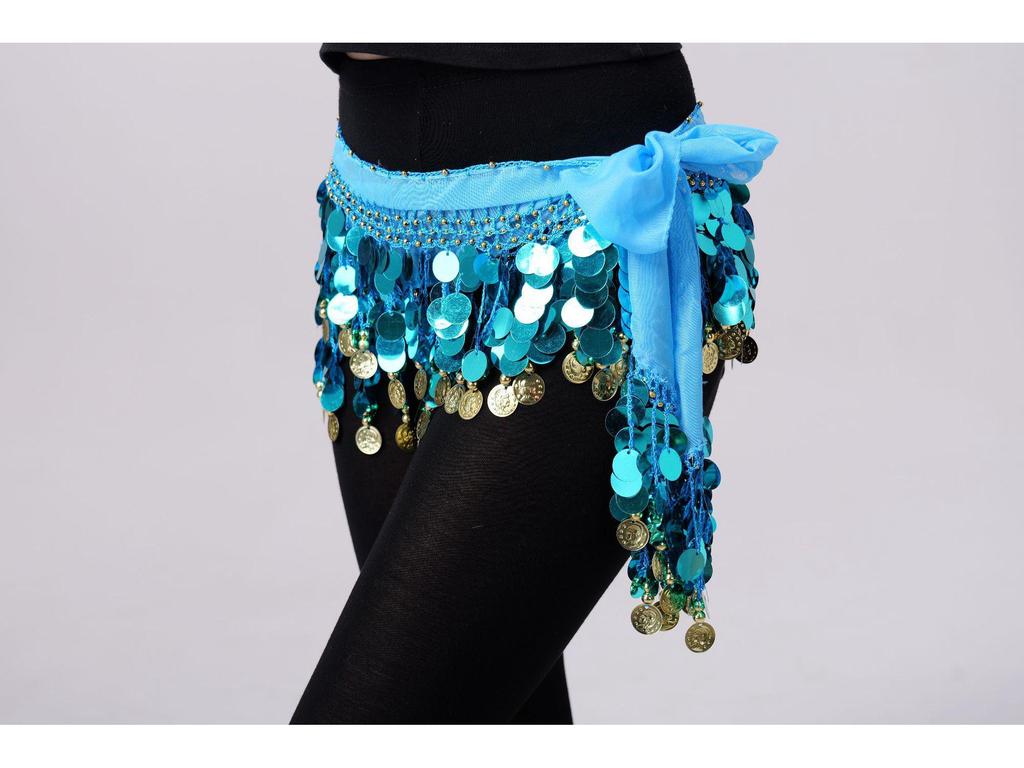 Набор с пайетками: пояс для танца живота и нарукавник для выступлений и практики