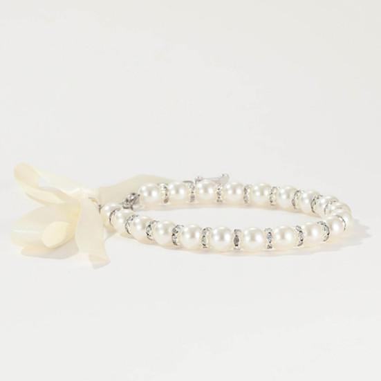 Ожерелье для домашних животных, подвеска в виде кости, ювелирные аксессуары, изысканное модное ожерелье из искусственного жемчуга с собакой, котенком