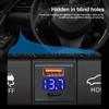 12V-24V PD+QC3.0 Dual Port USB Mini Car Charger Adapter Voltage LED Display Modified Car Charger ABS Phone Charger for Toyota