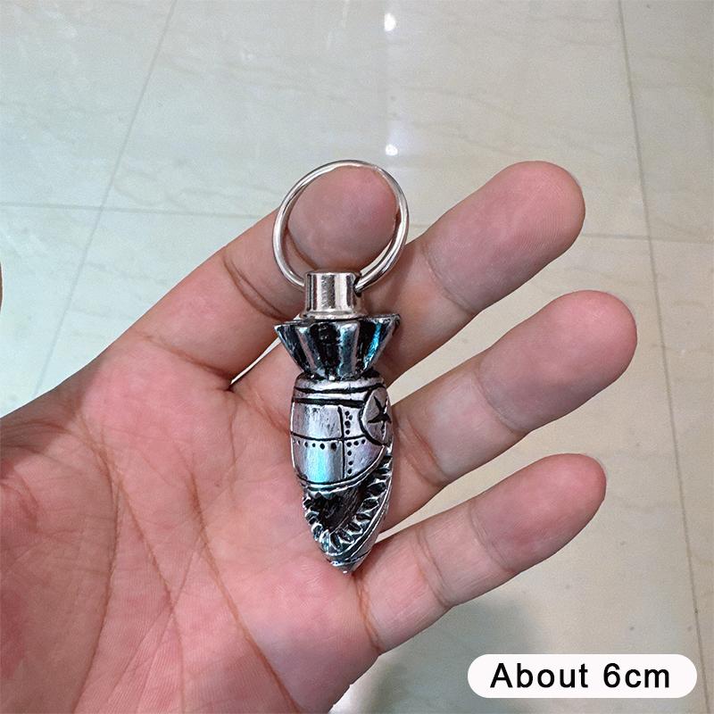 1 шт. брелок в виде ракеты-бомбы в виде акулы, брелок в виде бутылки с черепом на Хэллоуин, брелки в виде акулы для мужчин (Акула Ракета)