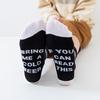 1 Pairs Women Socks Cotton Sock Novel Style Meias Comfortable Floor Socks Funny Wine Theme Socquette