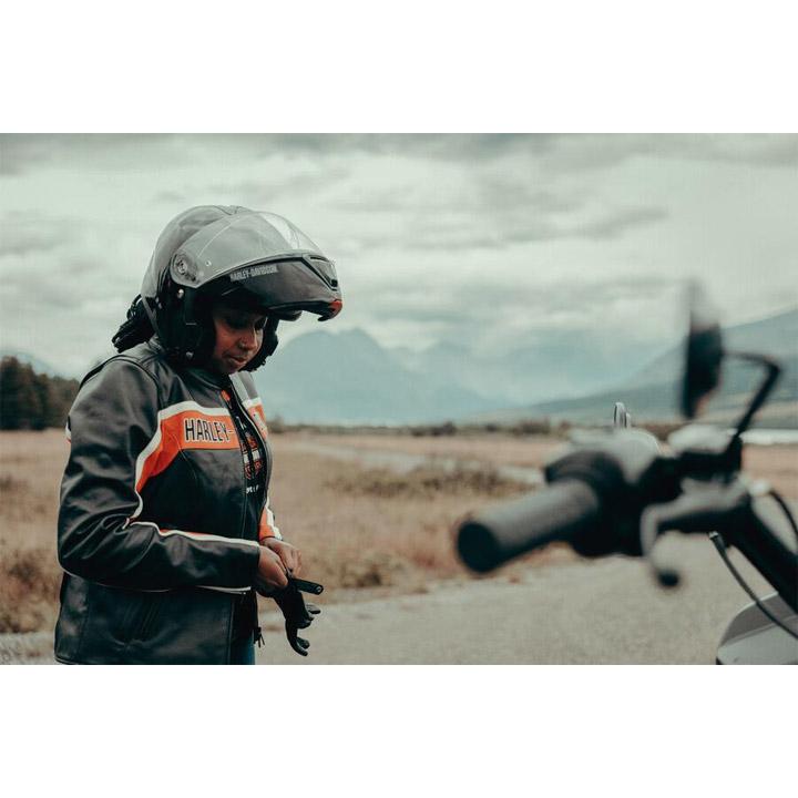 HALLIDEIBISEUN Hd Trenton Riding Leather Jacket