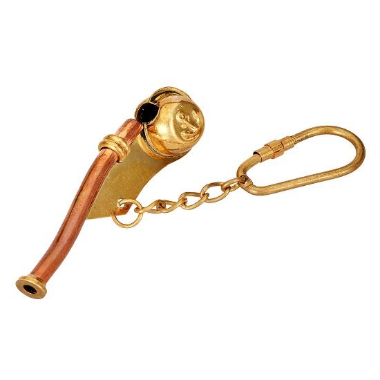 Боцманская трубка Морской GIF Латунный медный свисток Брелок Высокий тон Рождественский подарок