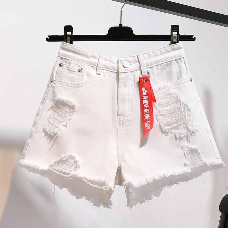 New Women's Denim Shorts Loose Wide-leg Hot Pants Light-colored Thin Girls' Super Shorts