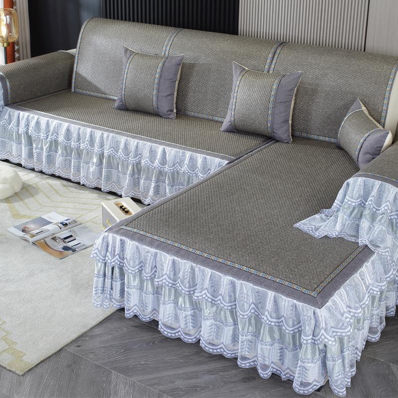 Summer Sofa Cushion Rattan Mat Cushion Non-Slip Stain-Resistant Cushion Living Room Sofa Cooler Cushion Sofa Cover