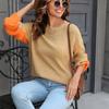 2023 Осенний женский повседневный свитер, свободный свитер большого размера с круглым вырезом