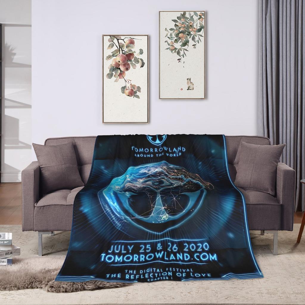 Tomorrowlands Music Festival Flannel Blankets Warm Throw Blanket for Living Room Decorative Fashion Bedspread Sofa Bed Cover