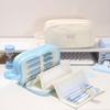 Пятислойный пенал для карандашей, складной ящик с несколькими отделениями и ручкой, сумка для хранения канцелярских принадлежностей