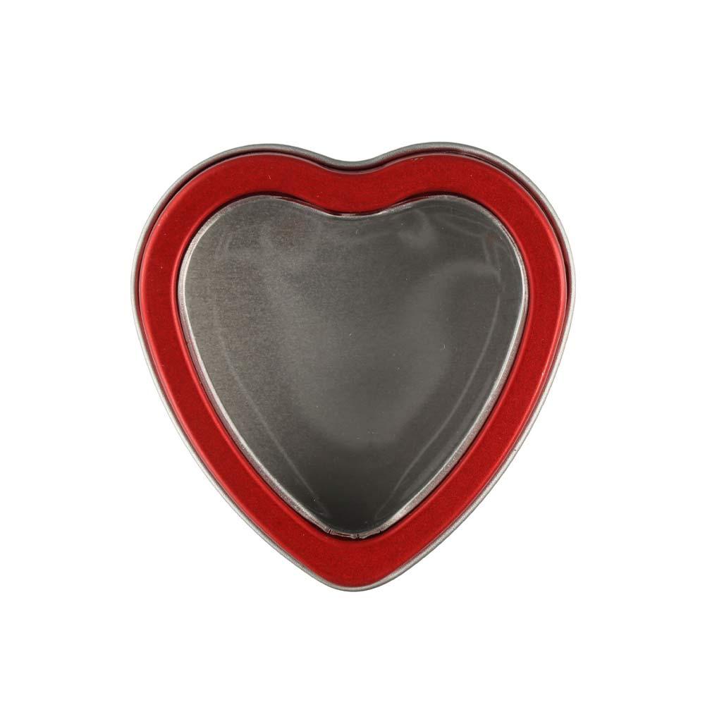 Серебряные/красные/розовые банки в форме сердца Жестяные контейнеры в форме сердца Креативные банки для изготовления свечей своими руками