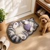 2D Cat-Shaped Area Rug Anti-fouling Cartoon Carpet Cute Home Decor Carpet  Living Rooms