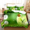 Зеленый пододеяльник, комплект двуспальной кровати, односпальное одеяло, покрывало с цветочным принтом, размер Queen King Size, комплект постельного белья с листьями, 200X200, 2 шт., 3 шт., тонкий, 3D, односпальный
