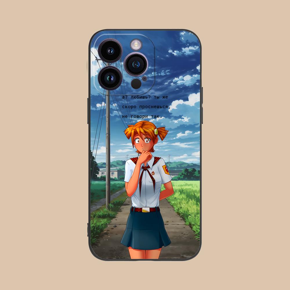 Вечное Лето Алиса Матовый Чехол для Мобильного Телефона для iPhone 17 16 15 14 13 12 11 X XR XS 8 7 Air Pro Max Plus Mini Чехол