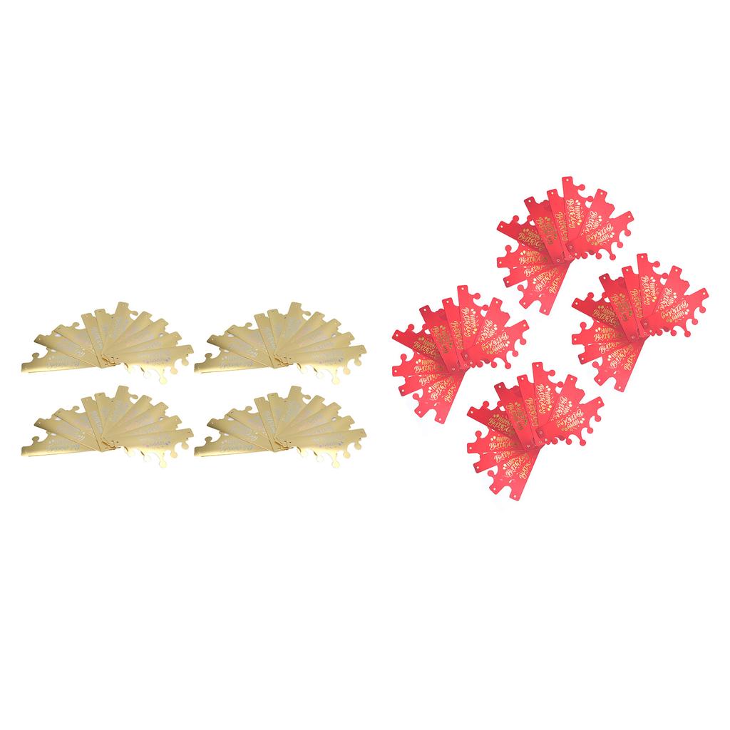 40 шт. Бумажные короны Милая форма Маленькие Компактные Привлекательные Декоративные 22..5 см Короны на день рождения для Гр