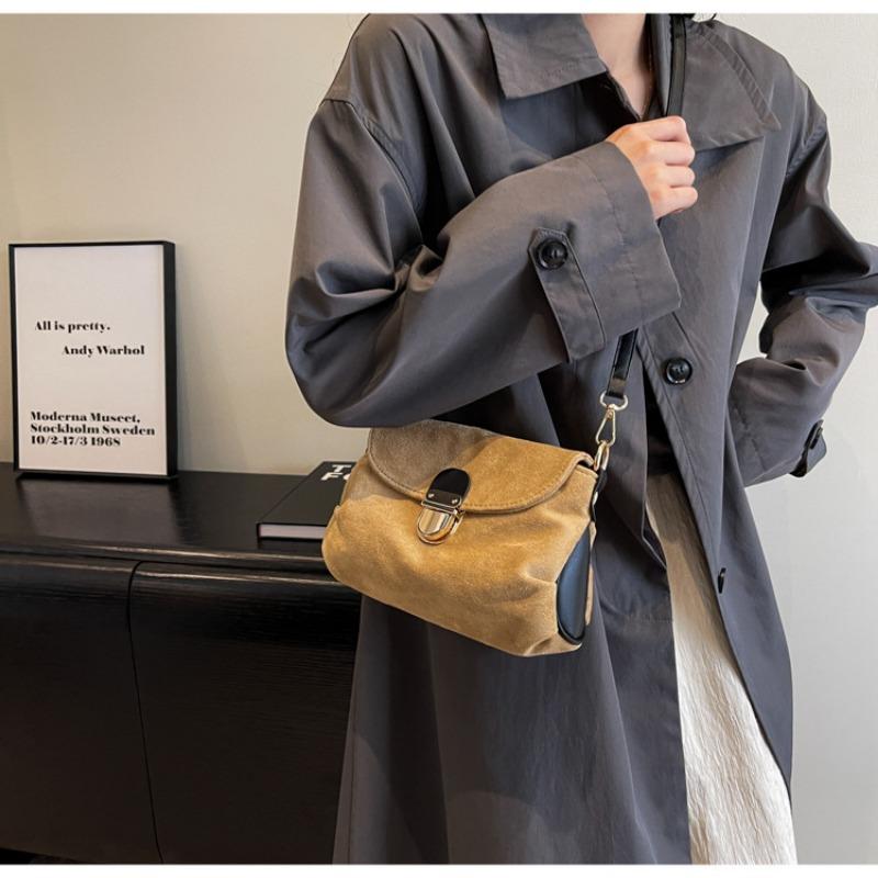 Advanced Commuting Trend Underarm Bag Small Autumn and Winter Bag Women's 2023 New Cross Body Small Bag Suede Shoulder Bag
