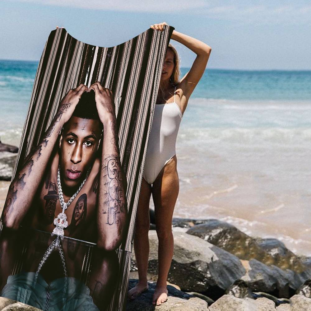 Певец YoungBoy Never Broke Again Микрофибровое одеяло Быстросохнущие пляжные полотенца Большой размер Печать Супервпитывающее полотенце для бассейна