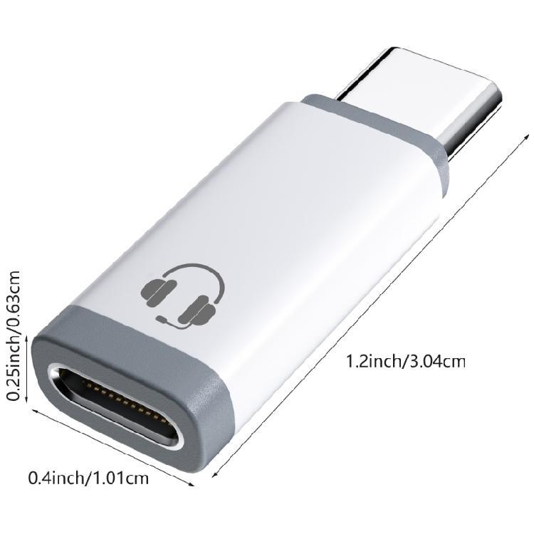 Адаптер звука с микрофонами с разъема Type C Портативный звуковой адаптер Plug & Play для телефона 15/1
