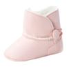 Зимние зимние сапоги для новорожденных девочек, нескользящие зимние теплые ботинки для детской кроватки на мягкой подошве, обувь для кроватки
