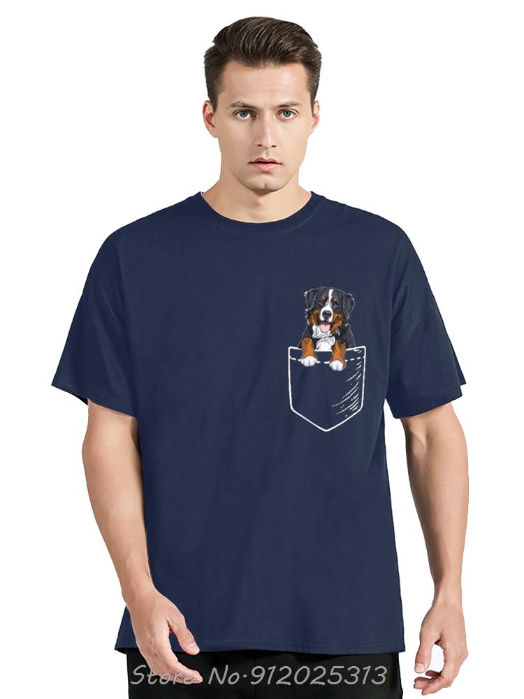 Смешная графика бернского зенненхунда, хлопковые футболки, унисекс, с круглым вырезом, модная повседневная футболка, свободная, оверсайз, уличная одежда, футболка